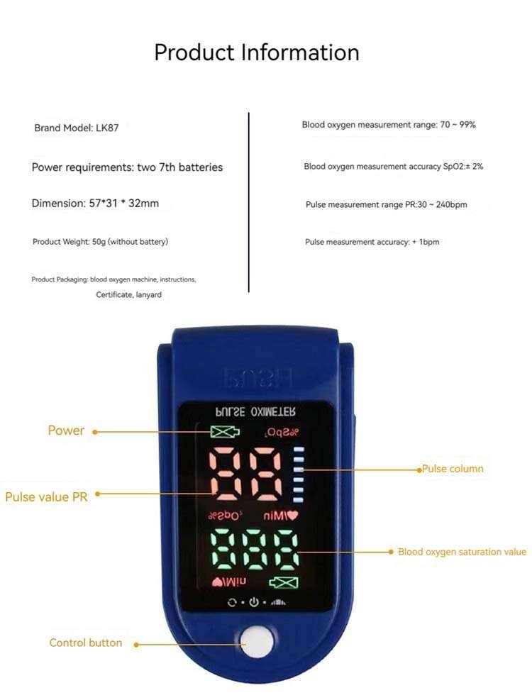 Finger Tip pulse Oximeter - LK87