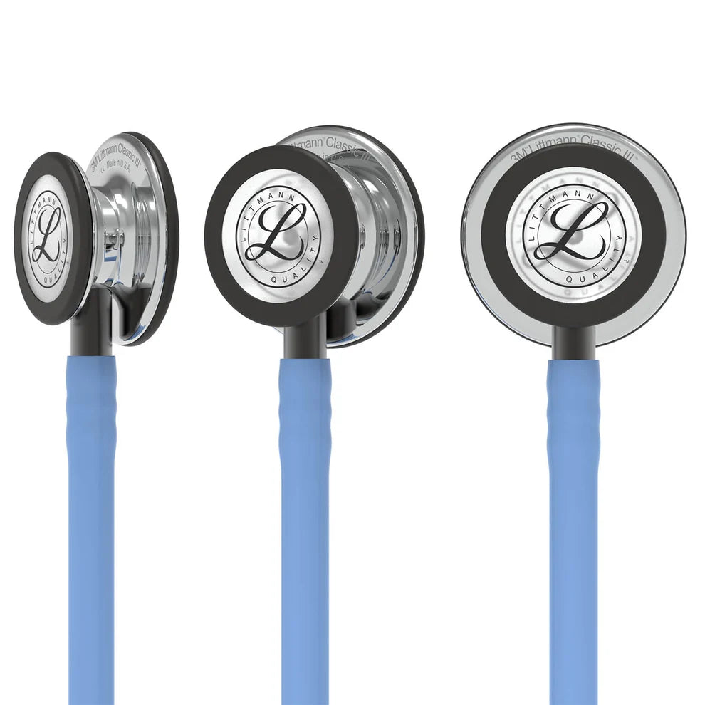 Littmann Classic III Stethoscope: Mirror & Ceil Blue - Smoke Stem 5959