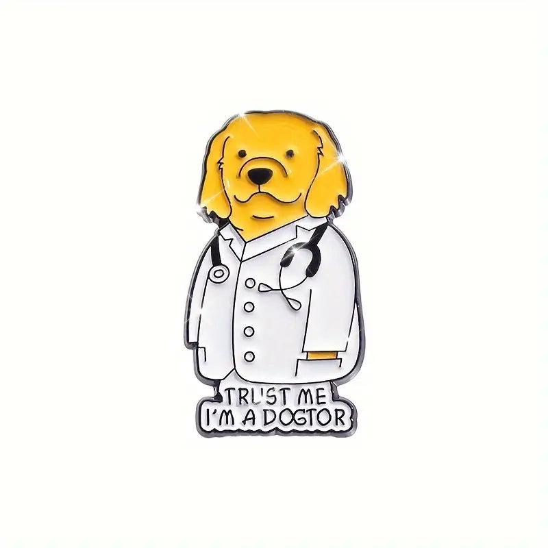 Trust Me I'm A Doctor Brooch (pair of 2)