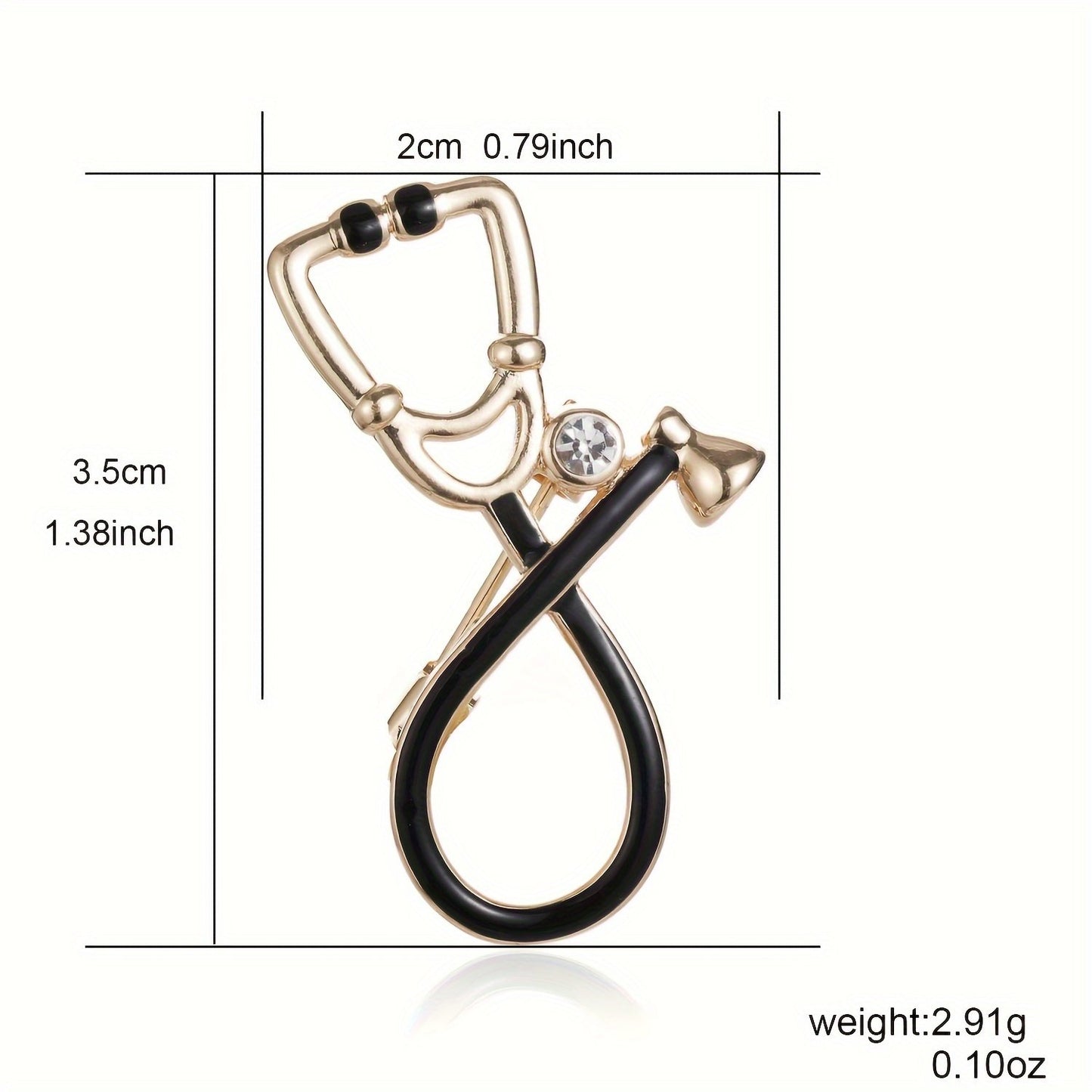 Elegant stethoscope pin brooch for doctors, nurses, and medical students in Pakistan – The Doctors Shop