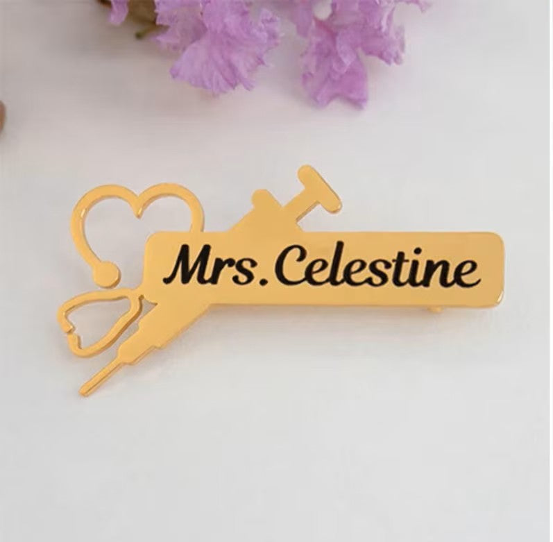 Stethoscope & Syringe Badge
