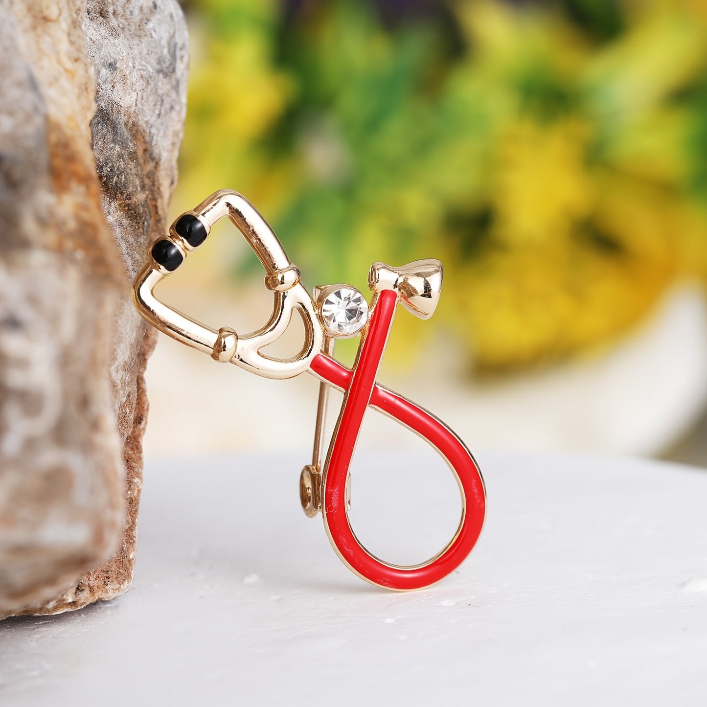 Elegant stethoscope pin brooch for doctors, nurses, and medical students in Pakistan – The Doctors Shop
