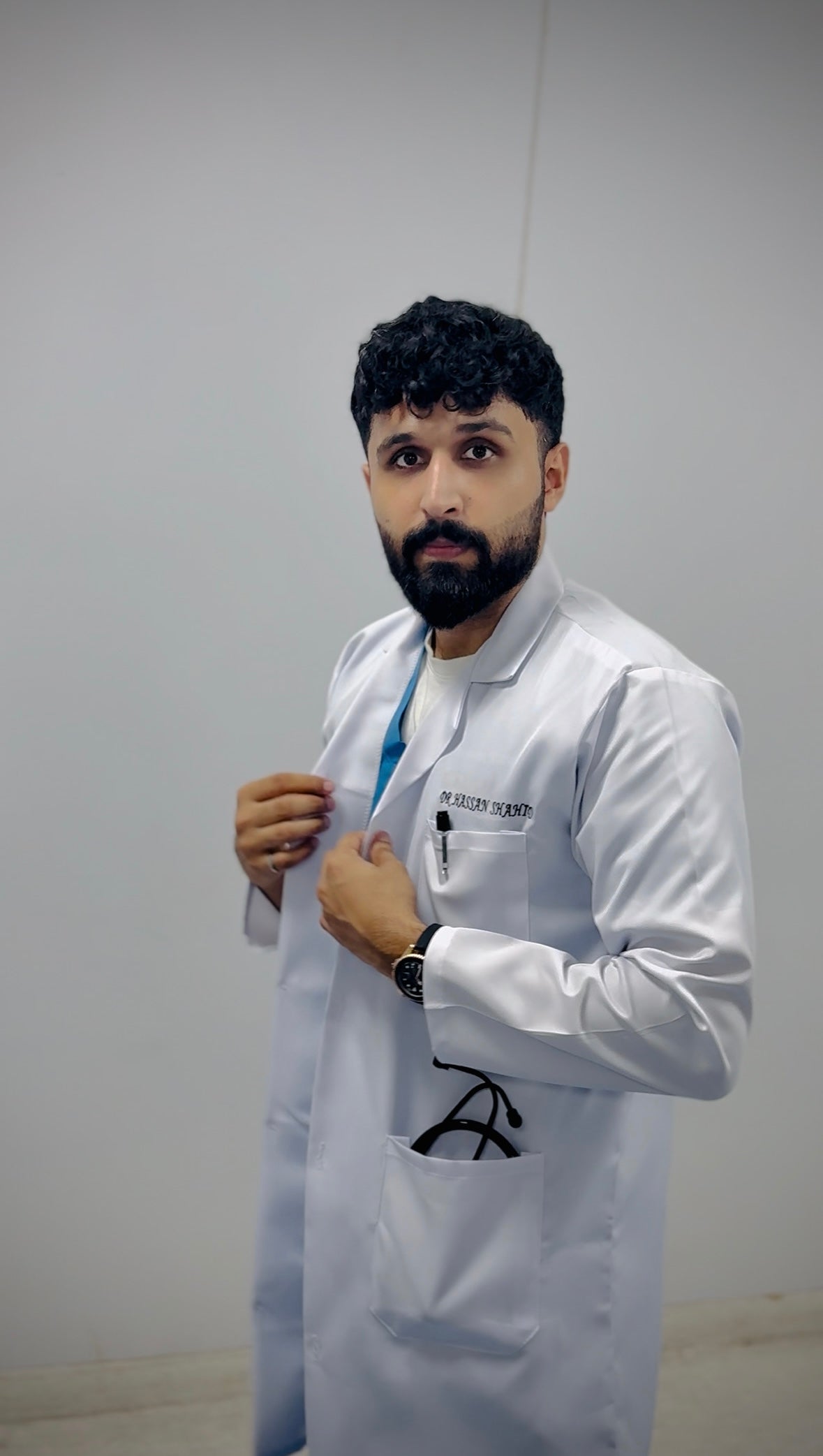 Male Wrinkle Free Lab Coat