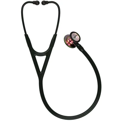 3M™ Littmann® Cardiology IV™ Diagnostic Stethoscope, 6165, Rainbow-Finish Chestpiece, Black Tube, Stem