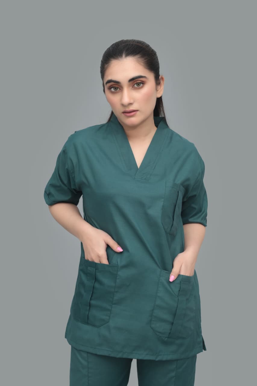 V - Neck Female Scrubs with Cargo Pants