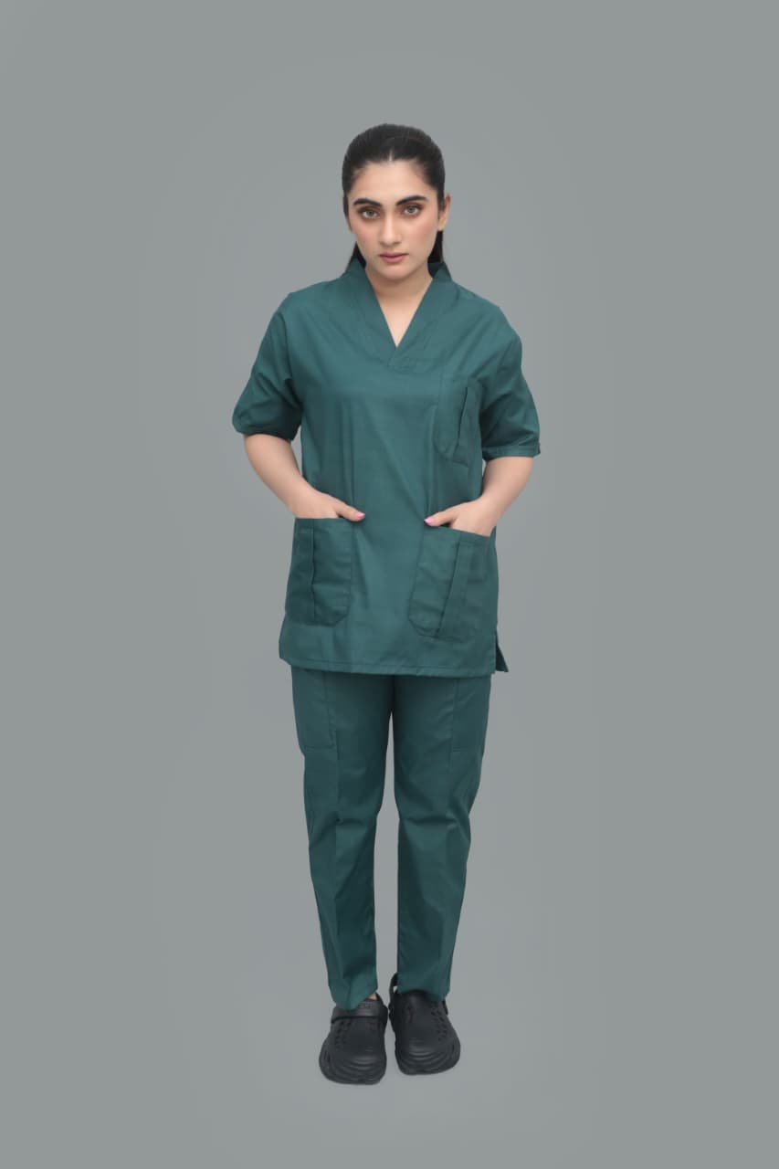 V - Neck Female Scrubs with Cargo Pants