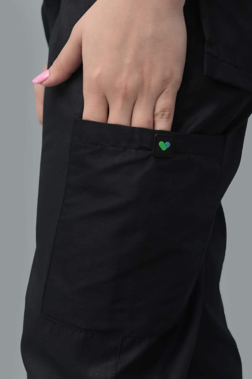 V - Neck Female Scrubs with Cargo Pants