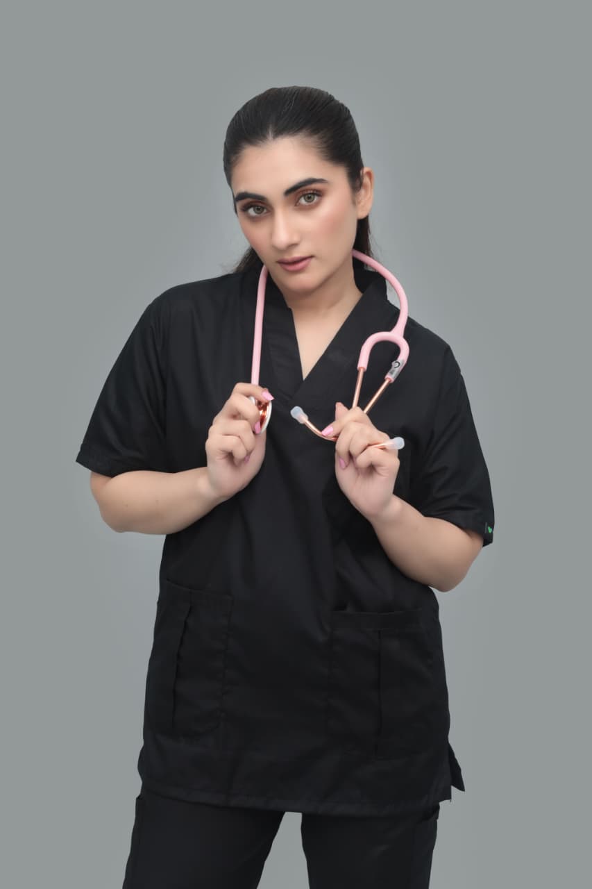 V - Neck Female Scrubs with Cargo Pants