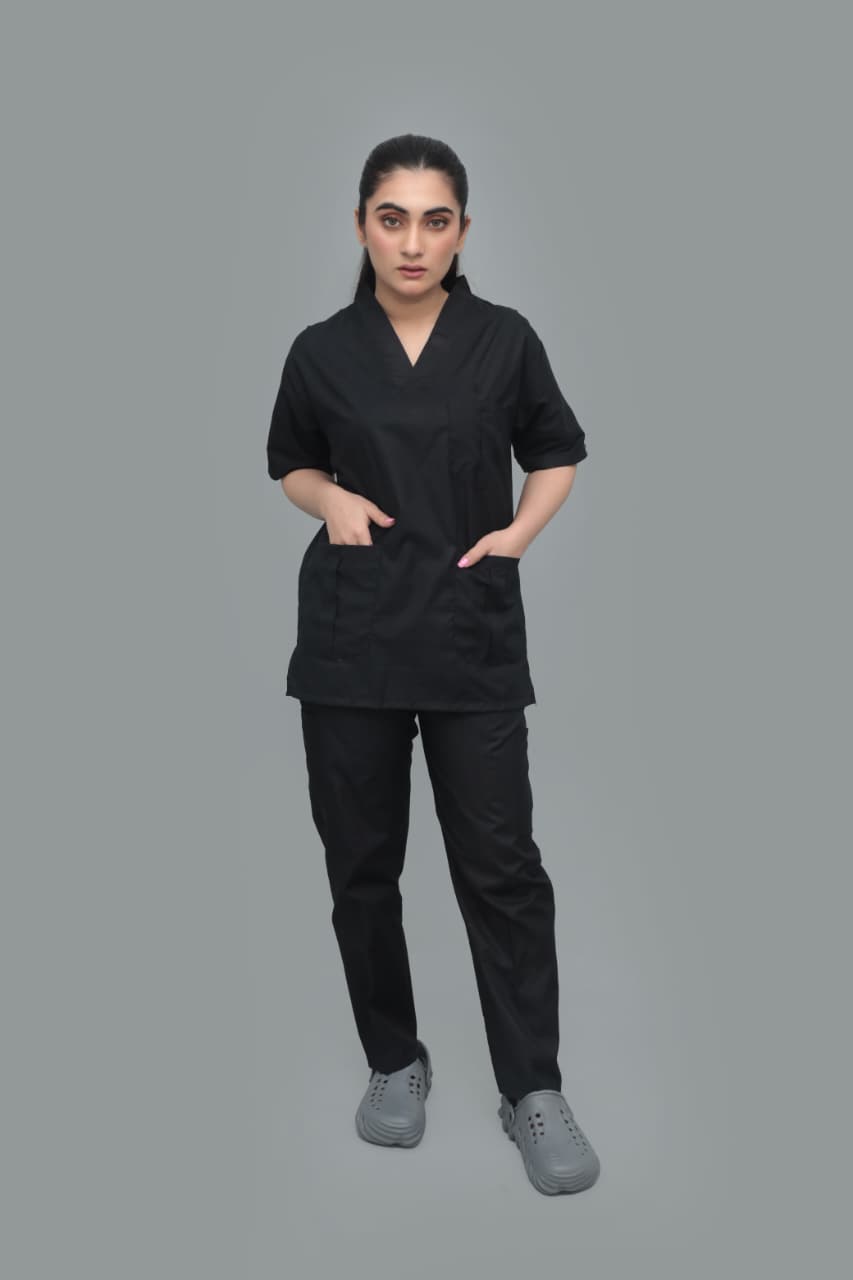 V - Neck Female Scrubs with Cargo Pants