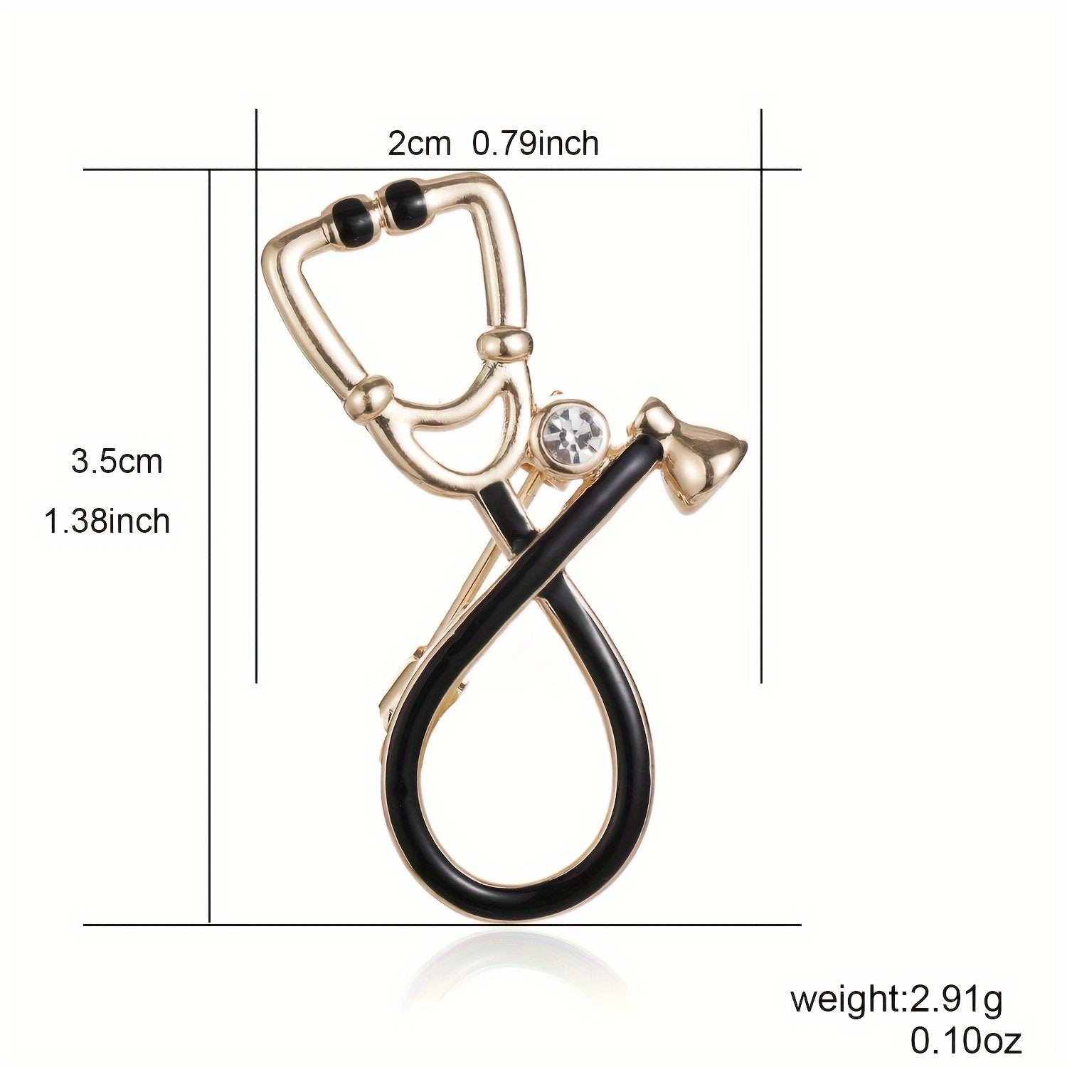 Elegant stethoscope pin brooch for doctors, nurses, and medical students in Pakistan – The Doctors Shop