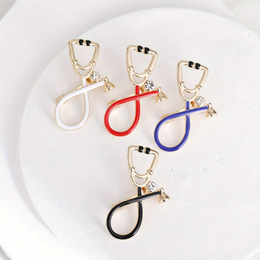 Elegant stethoscope pin brooch for doctors, nurses, and medical students in Pakistan – The Doctors Shop