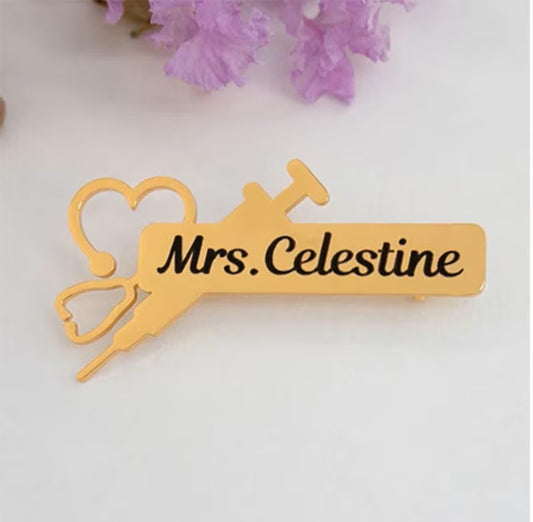 Stethoscope & Syringe Badge