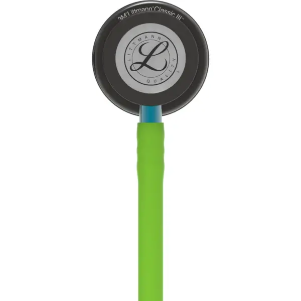 Littmann Classic III  Stethoscope: Smoke & Lime Green - Blue Stem 5875 - Image 4