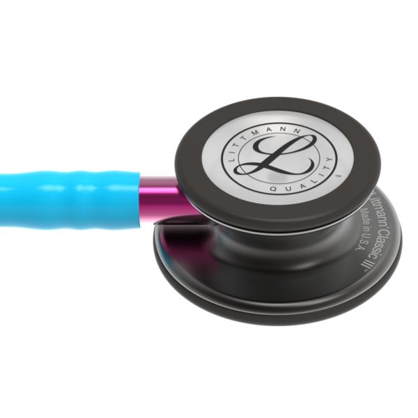 Littmann Classic III Stethoscope, Smoke Turquoise Pink, 5872 - Image 3
