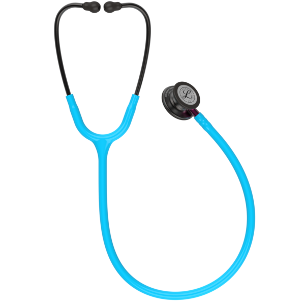 Littmann Classic III Stethoscope, Smoke Turquoise Pink, 5872 - Image 2