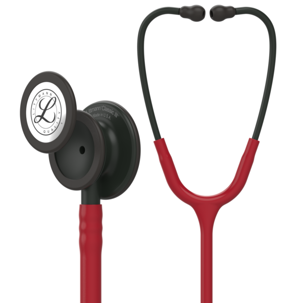 Littmann Classic III Stethoscope, Burgundy Black Finish, 5868