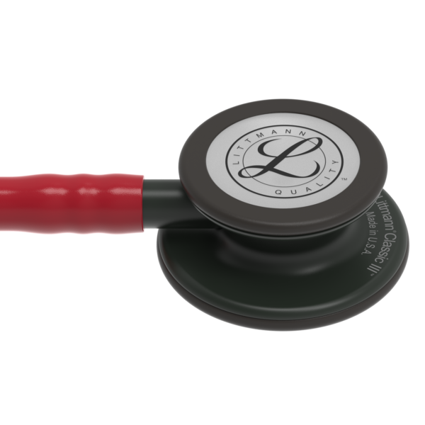 Littmann Classic III Stethoscope, Burgundy Black Finish, 5868 - Image 2