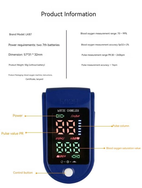 Finger Tip pulse Oximeter - LK87 - Image 9